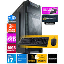 Conjunto de PC de Oficina de Presupuesto de Intel - Office PC + Mouse + teclado - incluyendo Office Professional más 2021, Norton 360 y USB SD Card Reader