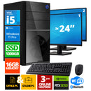 Intel Complete PC + 2 x 24 "Monitor + mouse y teclado | Intel Core i5 | 16 GB DDR4 | 1 TB SSD - NVME | RTX 3050 | Windows 11 Pro