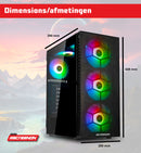 ScreenON - Game Computer / Gaming PC - Ryzen 5 - 512GB SSD - 16GB RAM - RTX 3050 - Game PC TX88793 - Windows 11