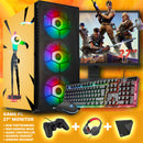 Screenon - Terminez les ensembles de PC Fortnite Gaming - (jeu PC + moniteur de 27 pouces + clavier + souris + contrôleur)