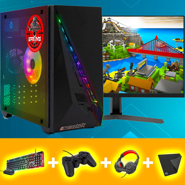 ScreenON and Gaming Set X150128 and V2 (GamePC.X150128 and 27 Inch Monitor and Keyboard and Mouse)