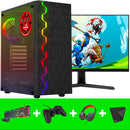 Screenson - Juego de juegos - K3 - AMD 300GE - 240GB M.2 SSD - AMD RADEON RX VEGA 3 - WiFi - (GamePC + Monitor de 24 pulgadas + teclado + mouse)