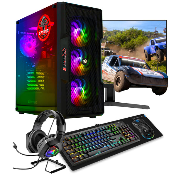 Screenon - Gaming Set - Y52084 - V1 (Gamepc.y52084 + 24 inch monitor + keyboard + mouse)