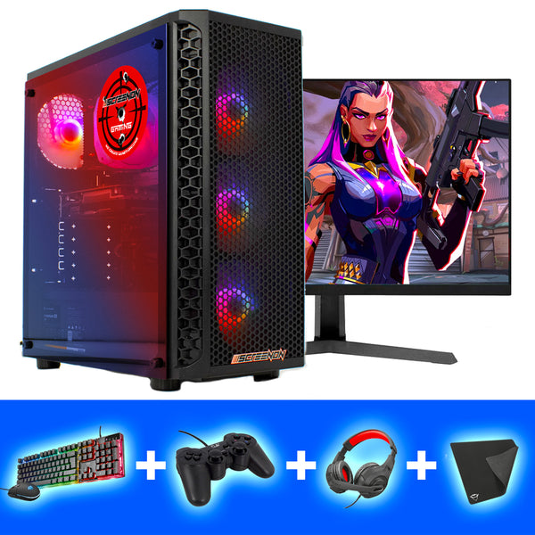 Screenon - Gaming Set Y24684 -S1 (Gamepc.y24684 + 24 inch monitor + keyboard + mouse)