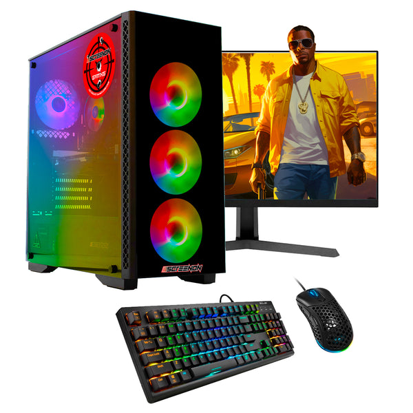 Screenon - Gaming Set T46187 -S3 (Gamepc.t46187 + 27 inch monitor + keyboard + mouse)