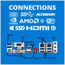 ScreenON - Intel Core i3 - 500GB M.2 SSD - UHD Graphics 730 - Home/OfficePC.Z400125 - ScreenOn