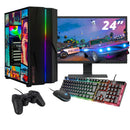 ScreenOn NL - Gaming PC SET | AMD Ryzen 5 | GTX 1650 | RAM 16GB | SSD 512GB | WiFi | + 24 Inch Monitor + Toetsenbord + Muis + Controller | Desktop Computer voor Business & Multimedia H32532 - ScreenOn